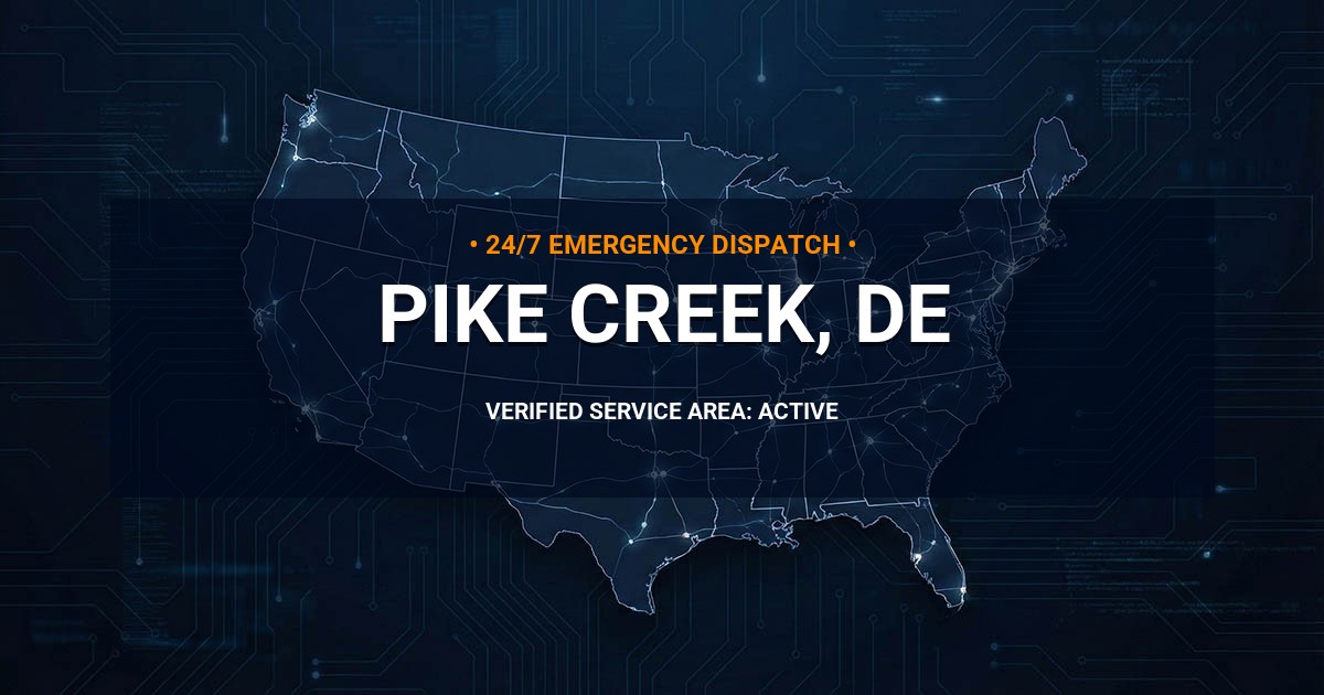 Emergency Plumbing Dispatch Map for Plumbing Services: Pike Creek, DE