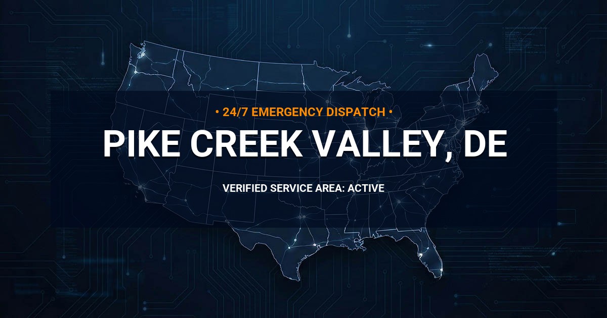 Emergency Plumbing Dispatch Map for Plumbing Services: Pike Creek Valley, DE