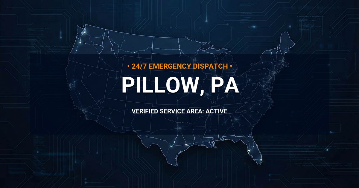 Emergency Plumbing Dispatch Map for Plumbing Services: Pillow, PA