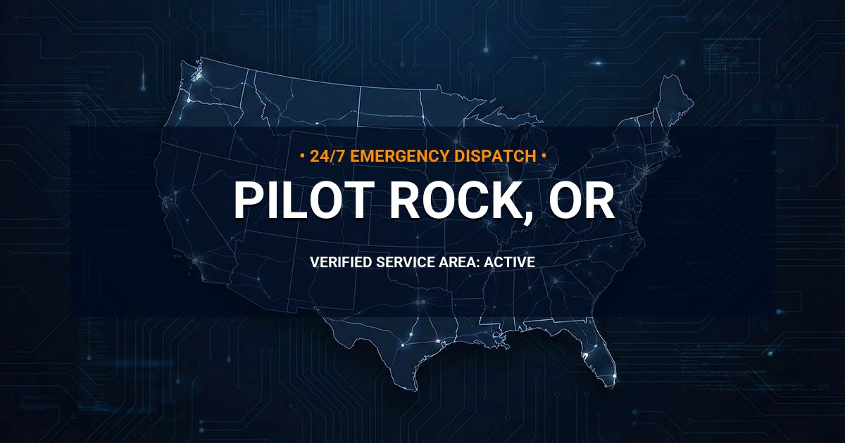 Emergency Plumbing Dispatch Map for Plumbing Services: Pilot Rock, OR