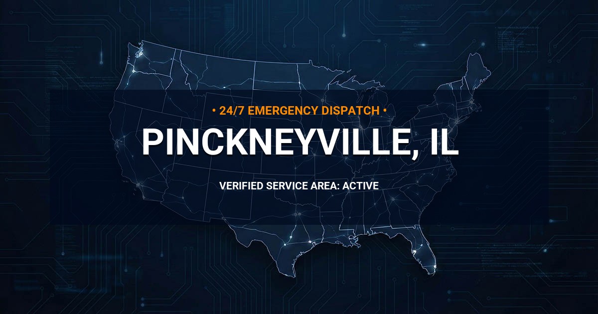Emergency Plumbing Dispatch Map for Plumbing Services: Pinckneyville, IL
