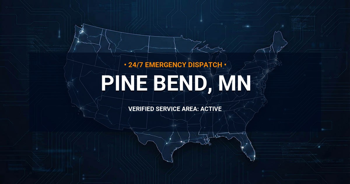 Emergency Plumbing Dispatch Map for Plumbing Services: Pine Bend, MN