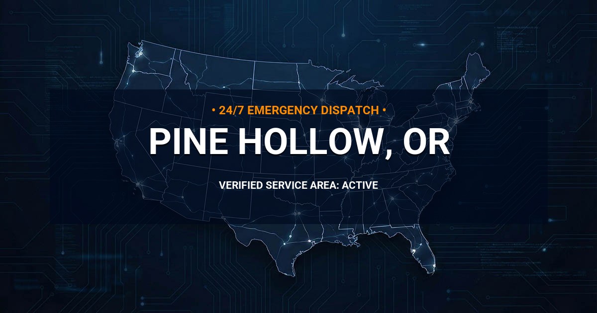 Emergency Plumbing Dispatch Map for Plumbing Services: Pine Hollow, OR