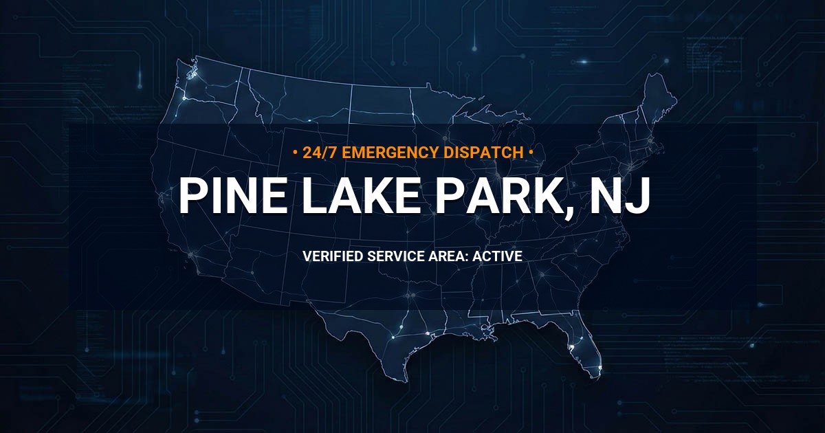 Emergency Plumbing Dispatch Map for Plumbing Services: Pine Lake Park, NJ