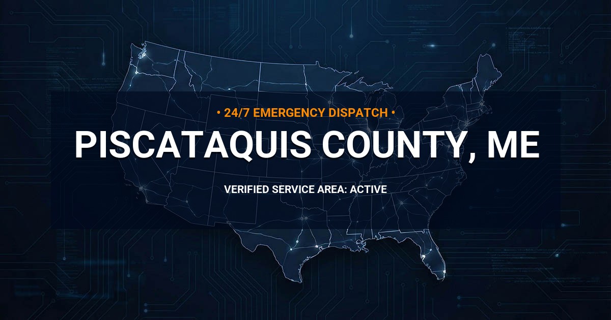 Emergency Plumbing Dispatch Map for Piscataquis County Plumbing Logistics