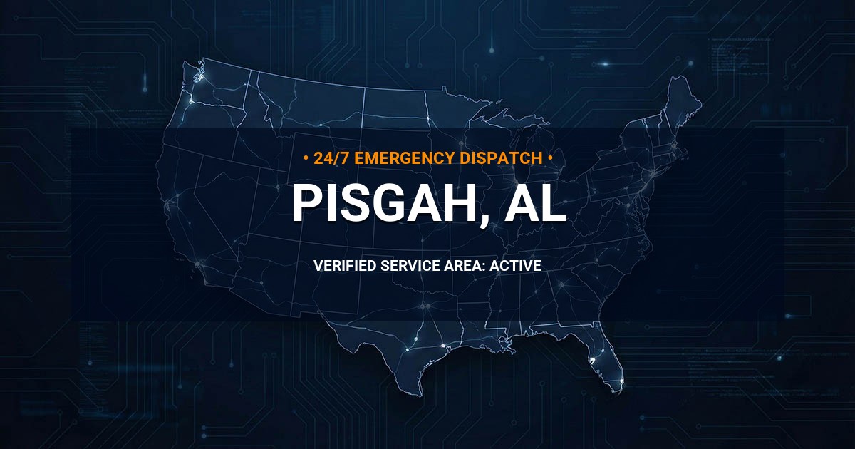 Emergency Plumbing Dispatch Map for Plumbing Services: Pisgah, AL