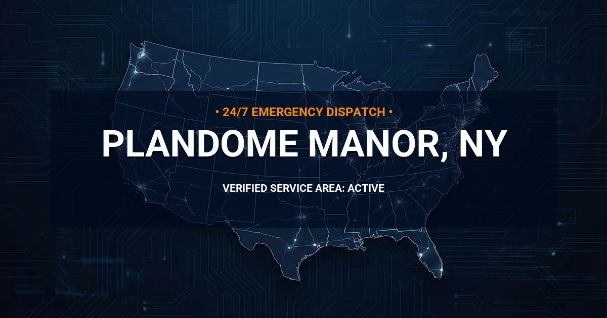 Emergency Plumbing Dispatch Map for Plumbing Services: Plandome Manor, NY