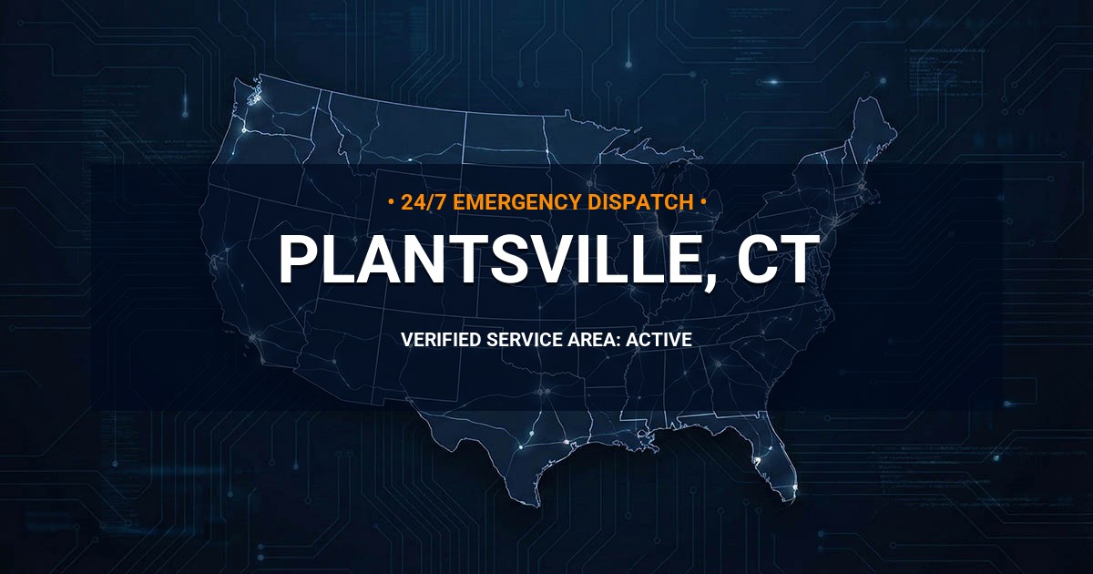 Emergency Plumbing Dispatch Map for Plumbing Services: Plantsville, CT