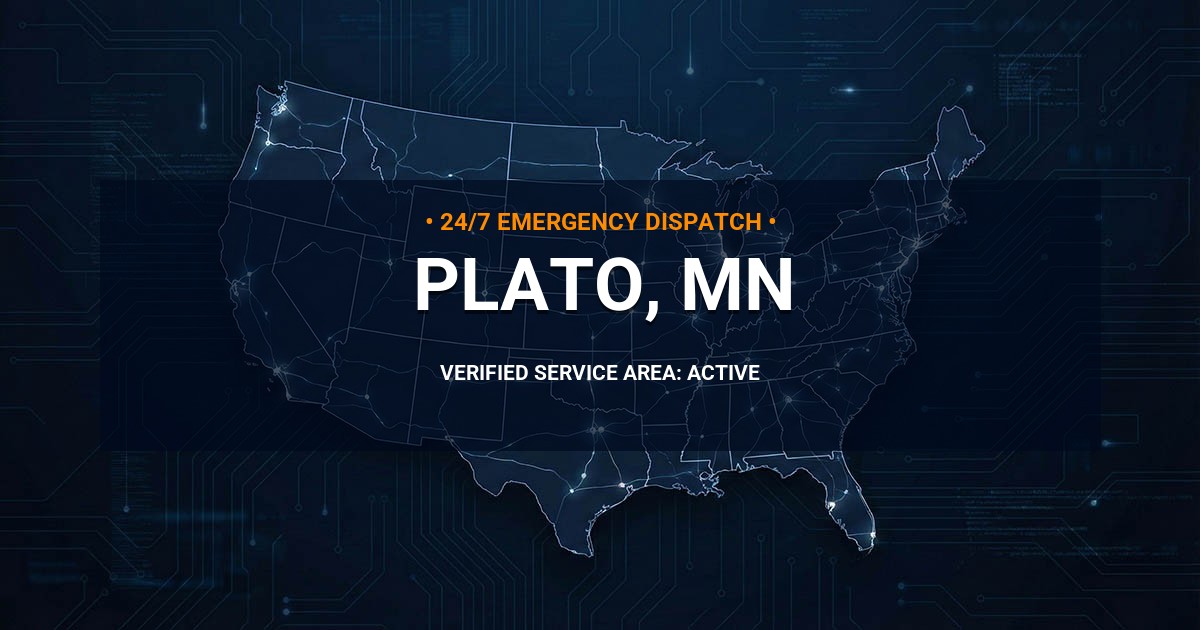 Emergency Plumbing Dispatch Map for Plumbing Services: Plato, MN