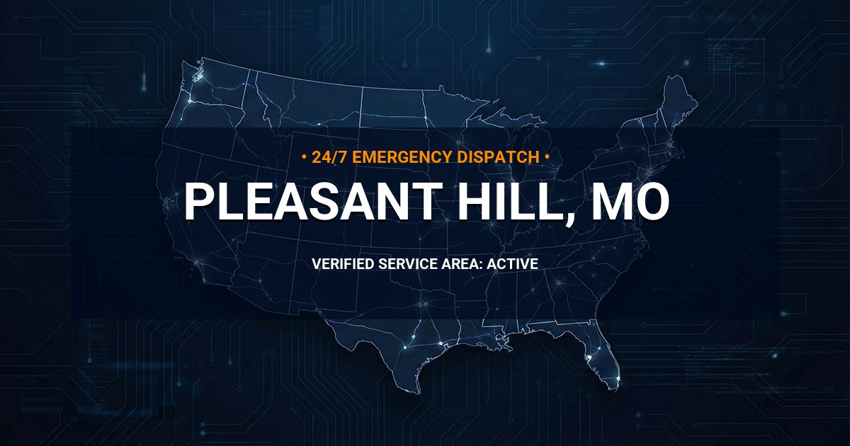 Emergency Plumbing Dispatch Map for Plumbing Services: Pleasant Hill, MO