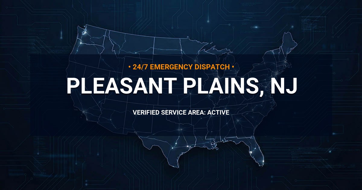 Emergency Plumbing Dispatch Map for Plumbing Services: Pleasant Plains, NJ