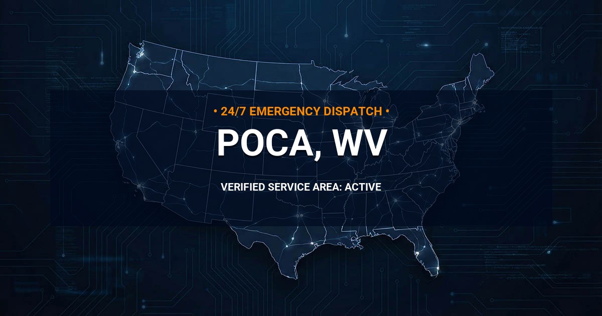 Emergency Plumbing Dispatch Map for Plumbing Services: Poca, WV