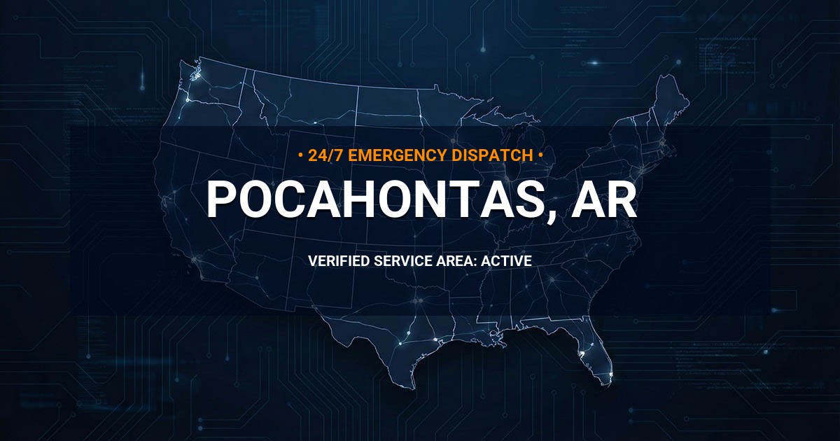 Emergency Plumbing Dispatch Map for Plumbing Services: Pocahontas, AR