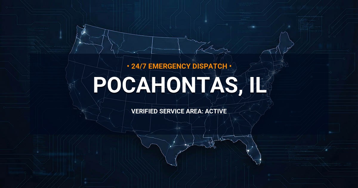 Emergency Plumbing Dispatch Map for Plumbing Services: Pocahontas, IL