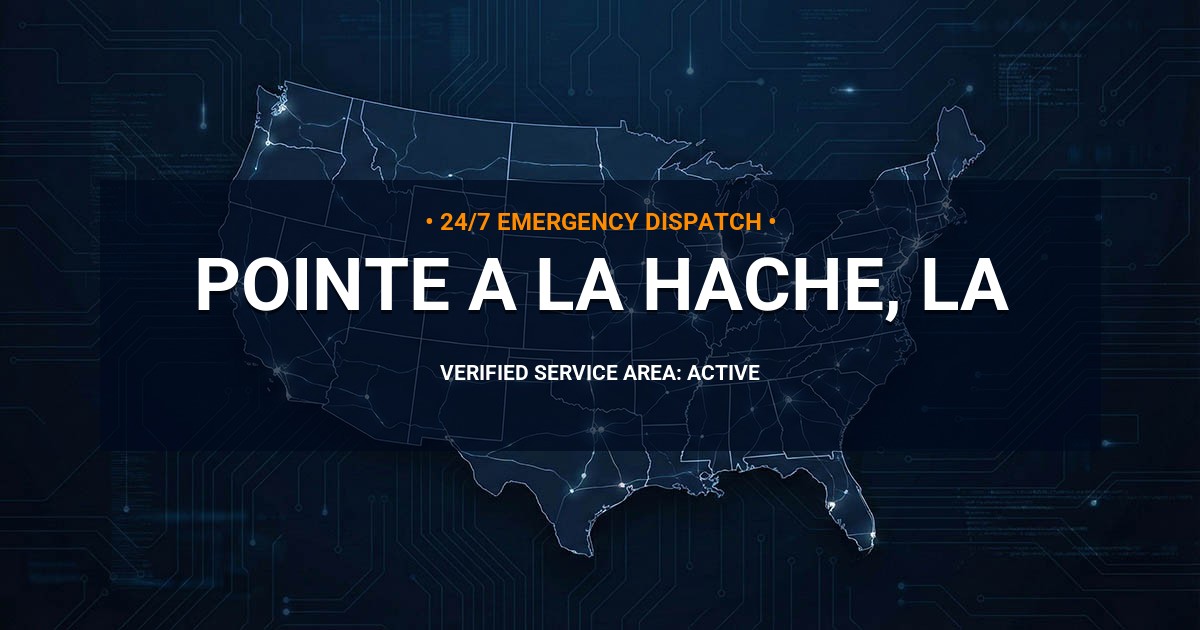 Emergency Plumbing Dispatch Map for Plumbing Services: Pointe a la Hache, LA