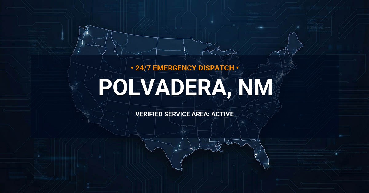 Emergency Plumbing Dispatch Map for Plumbing Services: Polvadera, NM
