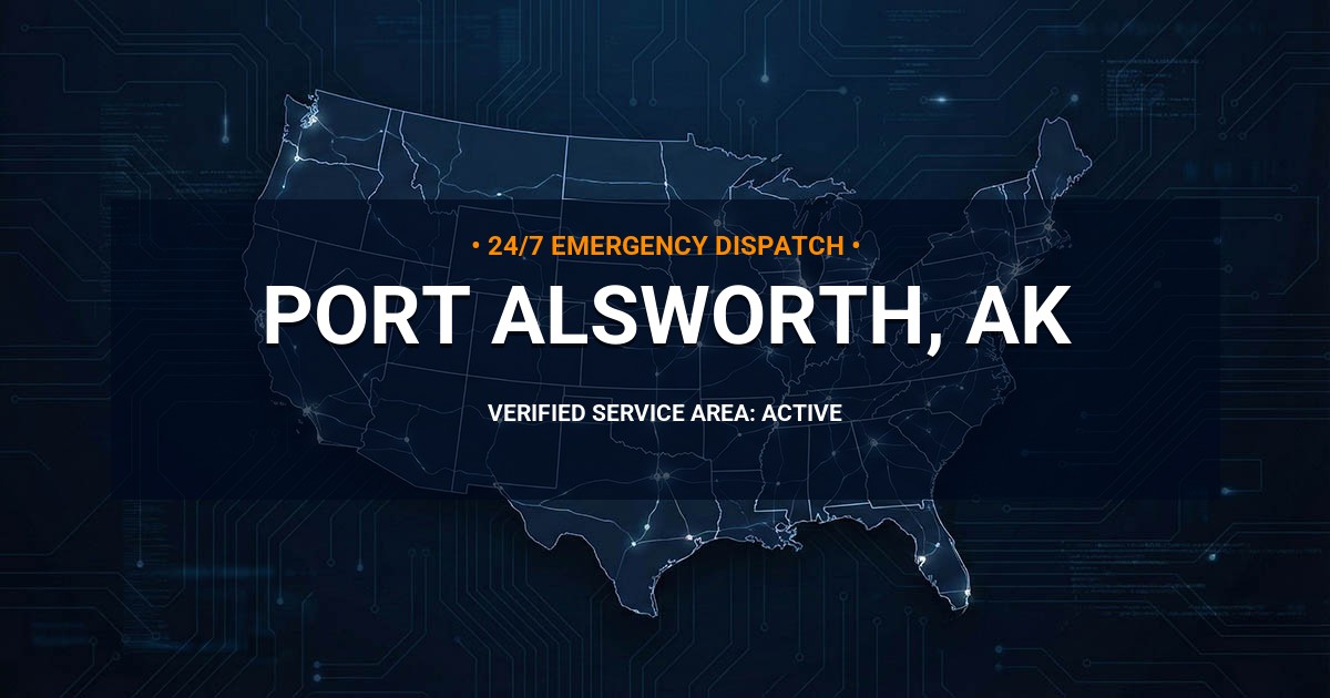 Emergency Plumbing Dispatch Map for Plumbing Services: Port Alsworth, AK