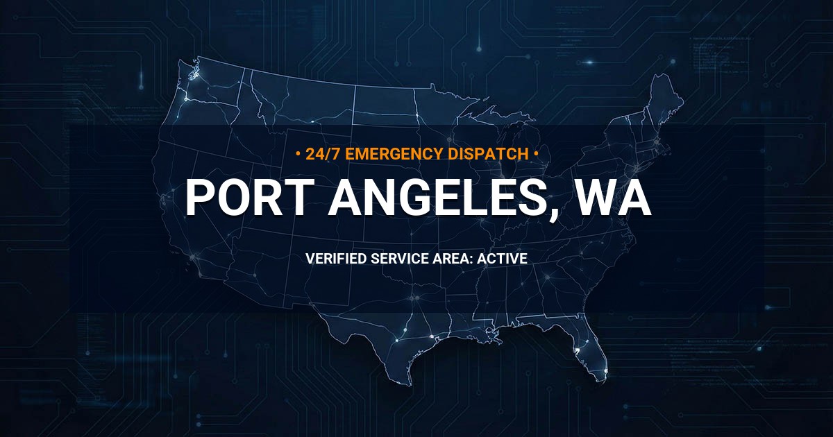 Emergency Plumbing Dispatch Map for Plumbing Services: Port Angeles, WA