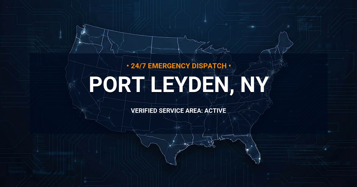 Emergency Plumbing Dispatch Map for Plumbing Services: Port Leyden, NY