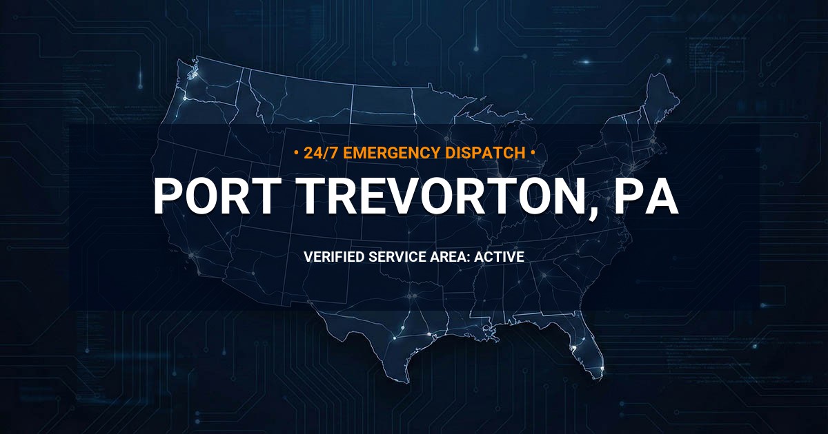 Emergency Plumbing Dispatch Map for Plumbing Services: Port Trevorton, PA