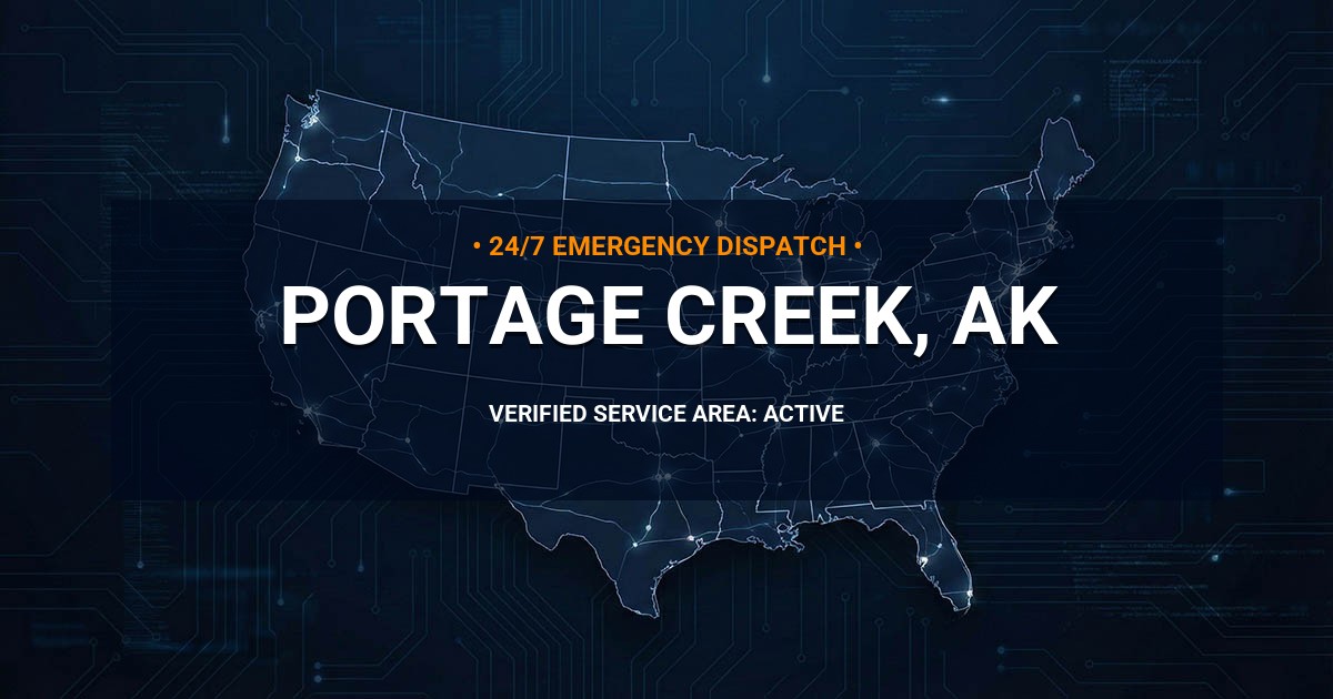 Emergency Plumbing Dispatch Map for Plumbing Services: Portage Creek, AK
