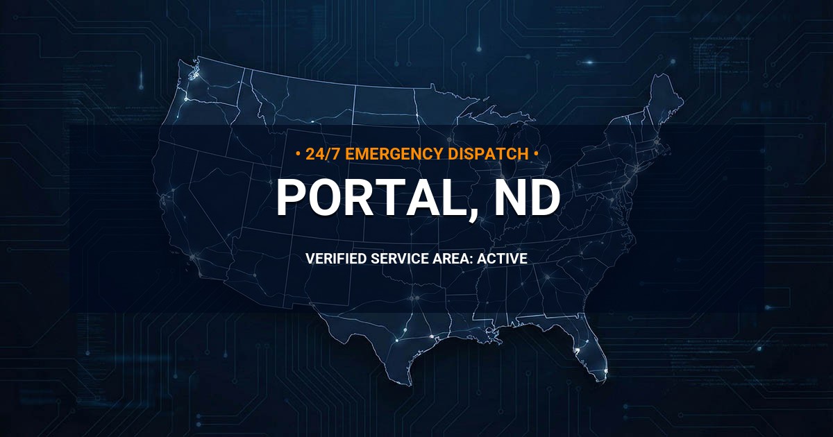 Emergency Plumbing Dispatch Map for Plumbing Services: Portal, ND