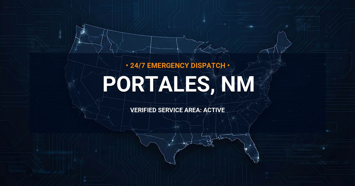 Emergency Plumbing Dispatch Map for Plumbing Services: Portales, NM