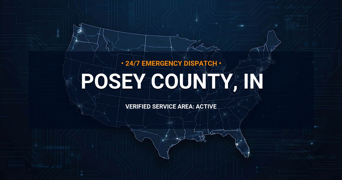 Emergency Plumbing Dispatch Map for Posey County Plumbing Logistics
