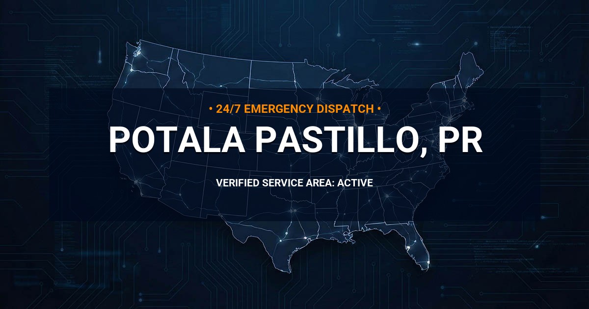 Emergency Plumbing Dispatch Map for Plumbing Services: Potala Pastillo, PR