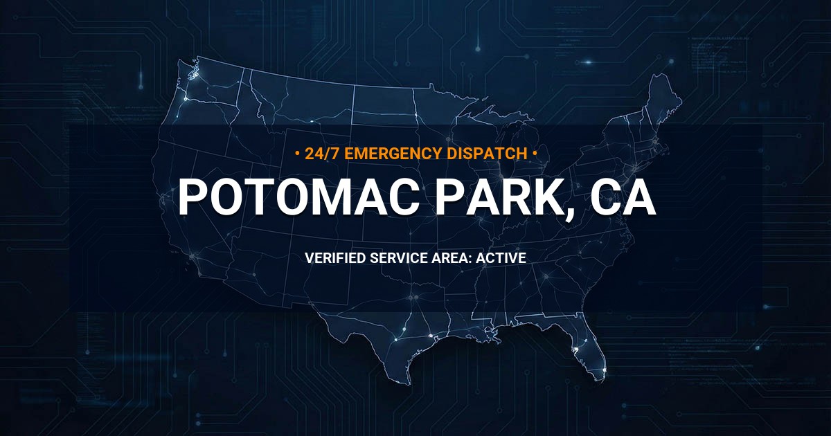 Emergency Plumbing Dispatch Map for Plumbing Services: Potomac Park, CA