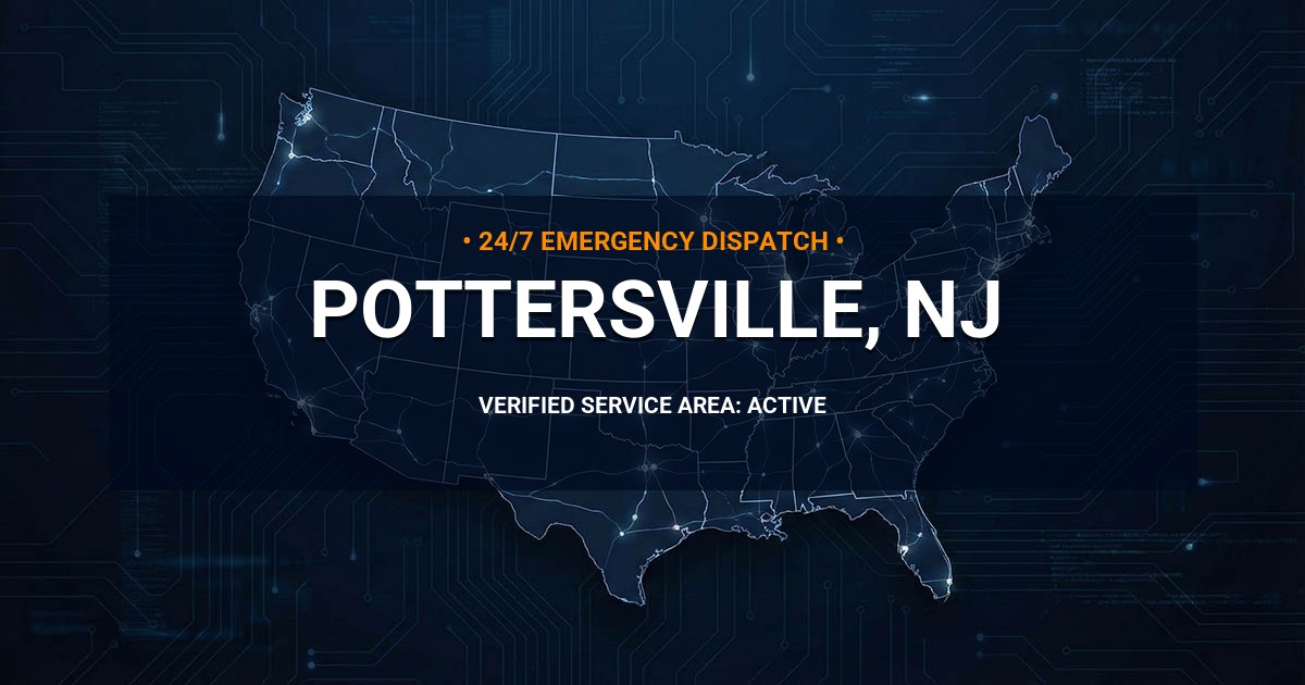 Emergency Plumbing Dispatch Map for Plumbing Services: Pottersville, NJ