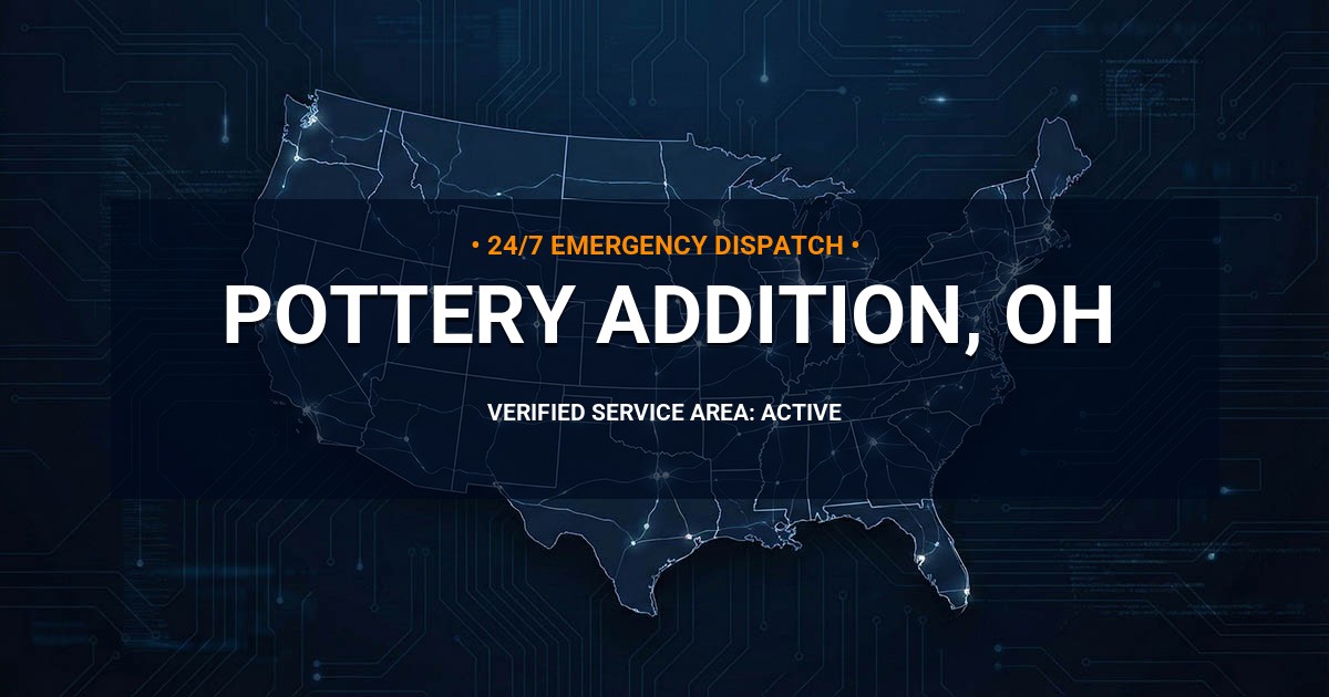 Emergency Plumbing Dispatch Map for Plumbing Services: Pottery Addition, OH