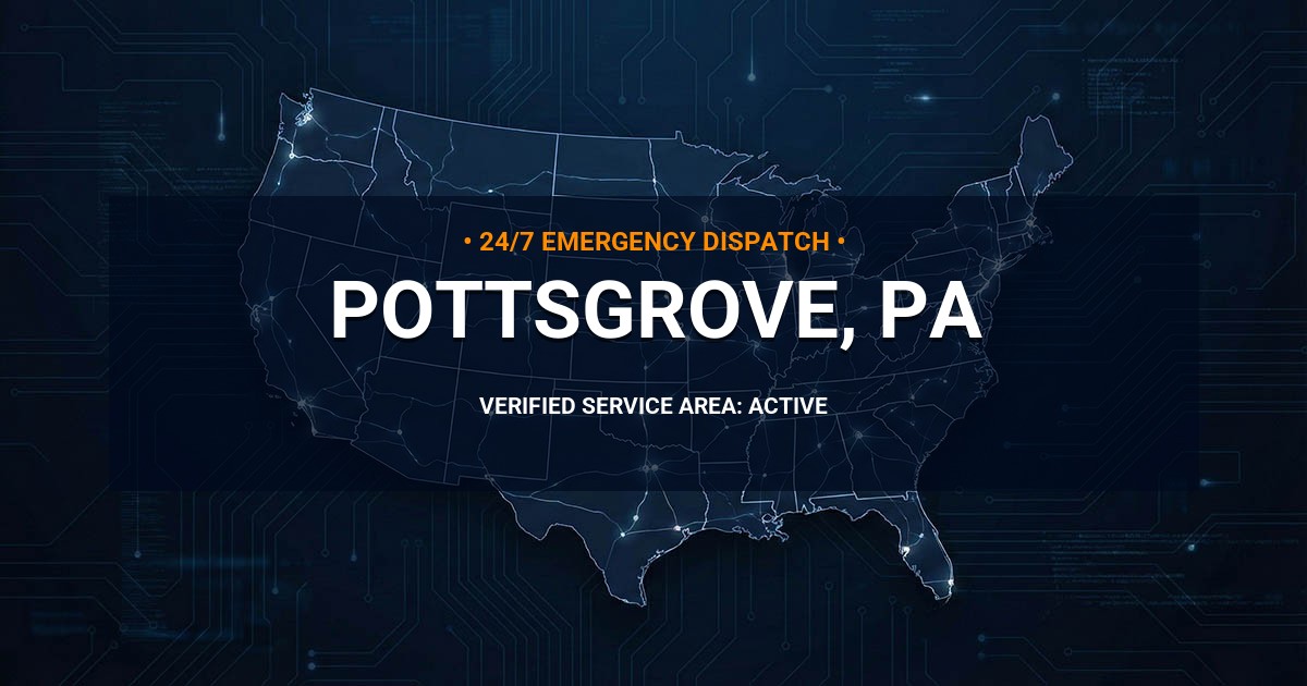 Emergency Plumbing Dispatch Map for Plumbing Services: Pottsgrove, PA