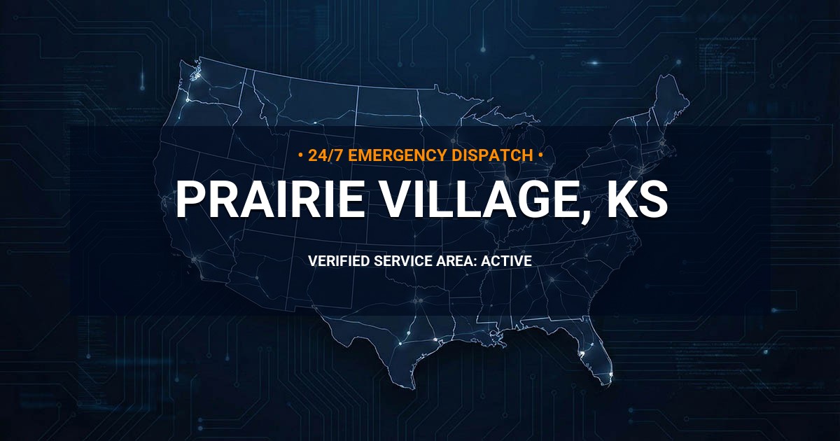 Emergency Plumbing Dispatch Map for Plumbing Services: Prairie Village, KS