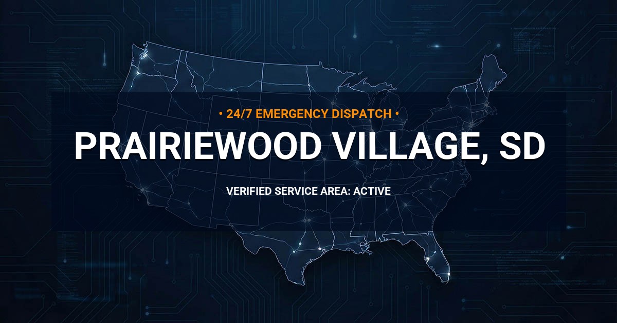 Emergency Plumbing Dispatch Map for Plumbing Services: Prairiewood Village, SD