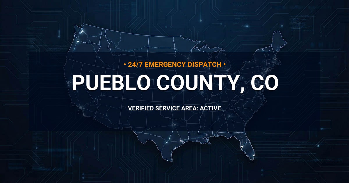 Emergency Plumbing Dispatch Map for Pueblo County Plumbing Logistics