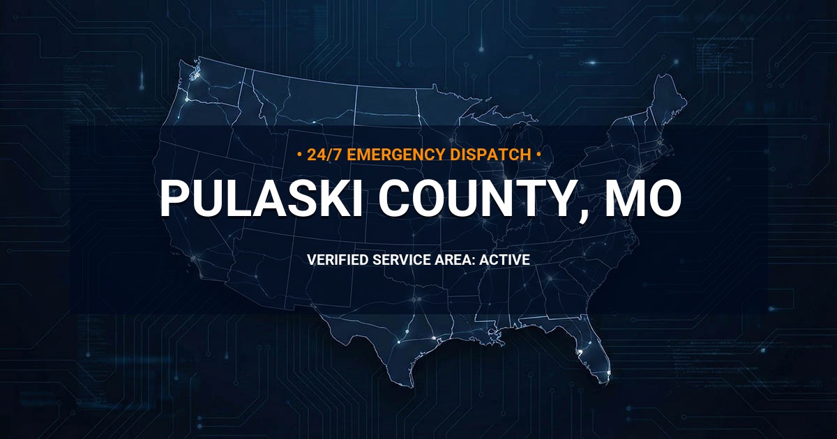Emergency Plumbing Dispatch Map for Pulaski County Plumbing Logistics