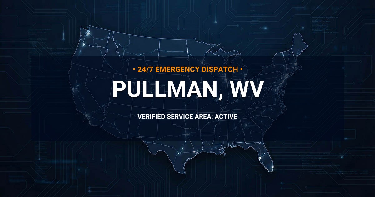 Emergency Plumbing Dispatch Map for Plumbing Services: Pullman, WV