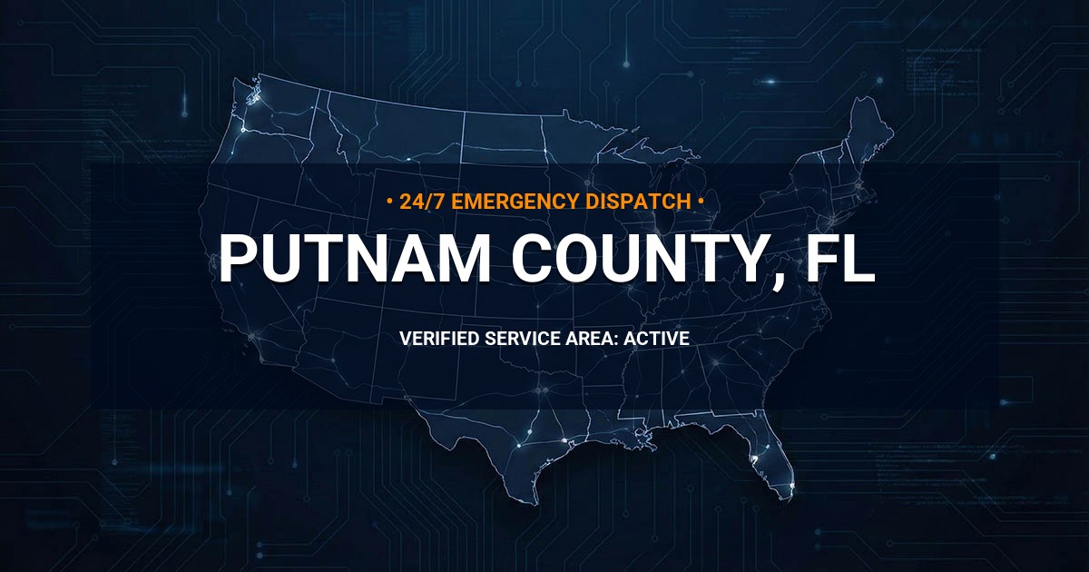 Emergency Plumbing Dispatch Map for Putnam County Plumbing Logistics