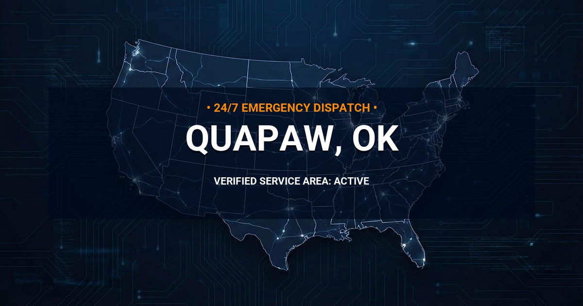 Emergency Plumbing Dispatch Map for Plumbing Services: Quapaw, OK