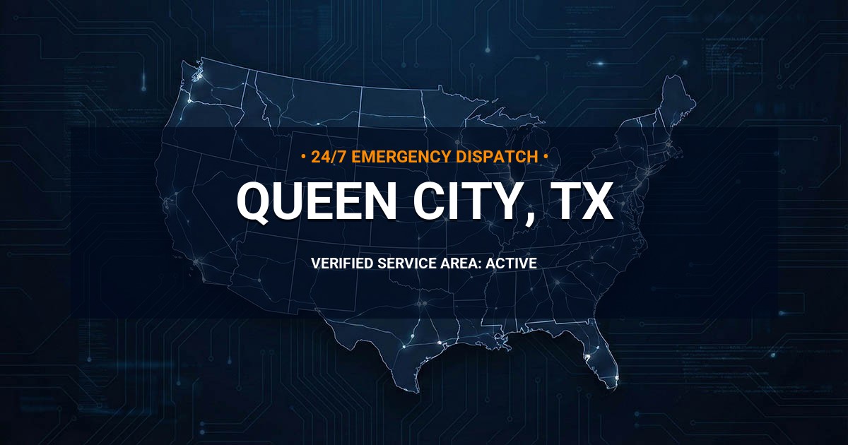 Emergency Plumbing Dispatch Map for Plumbing Services: Queen City, TX