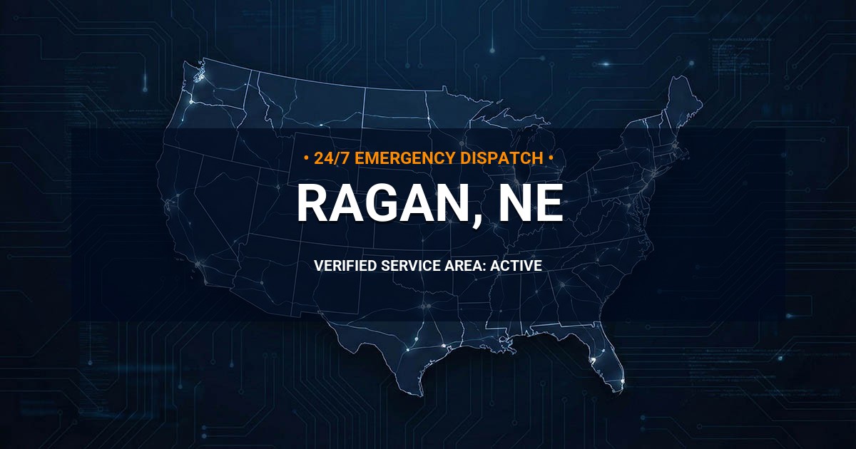 Emergency Plumbing Dispatch Map for Plumbing Services: Ragan, NE