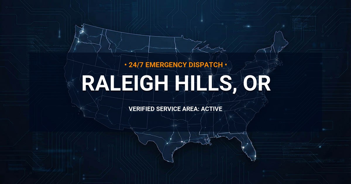 Emergency Plumbing Dispatch Map for Plumbing Services: Raleigh Hills, OR