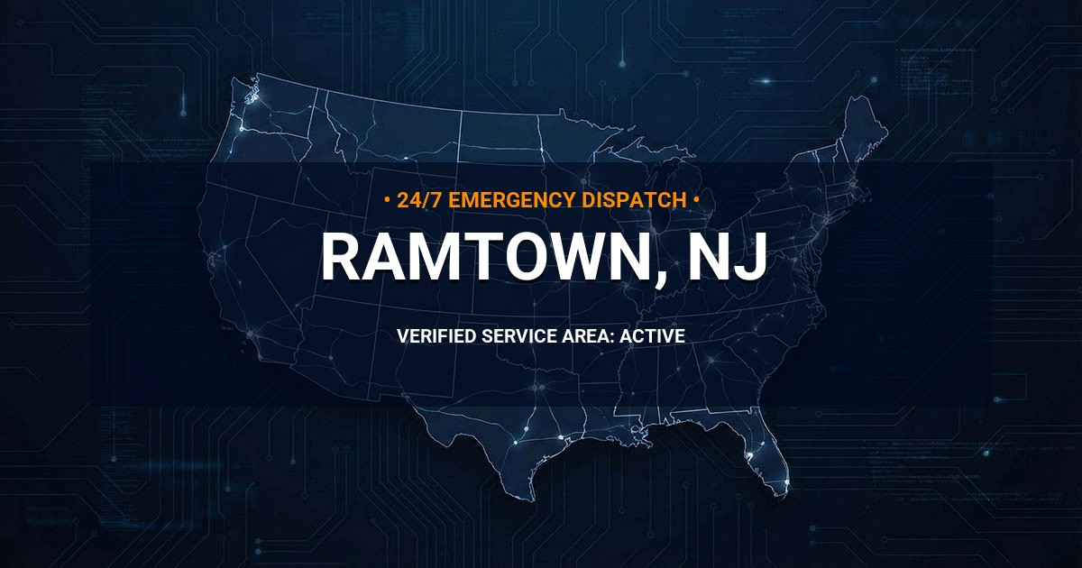 Emergency Plumbing Dispatch Map for Plumbing Services: Ramtown, NJ