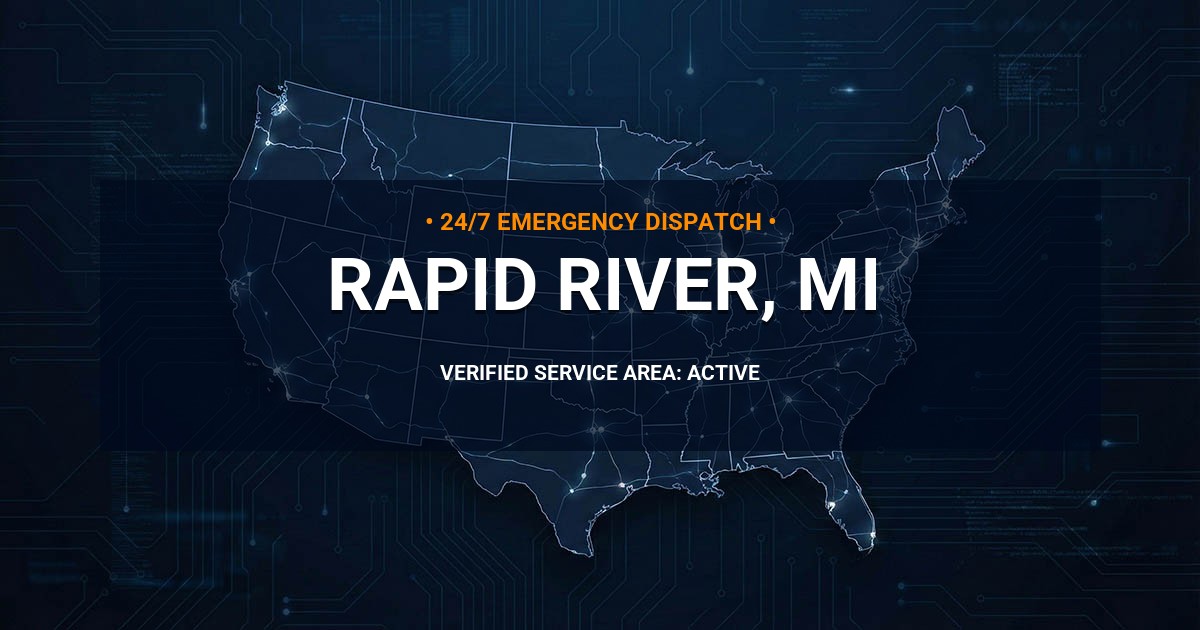 Emergency Plumbing Dispatch Map for Plumbing Services: Rapid River, MI