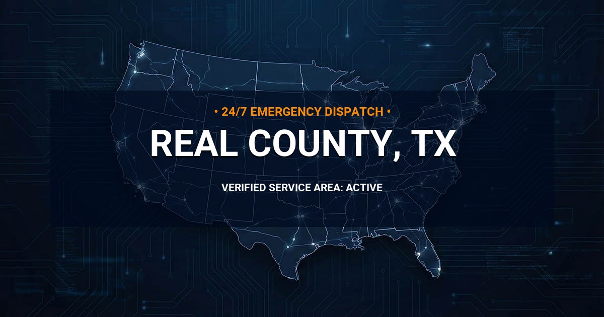 Emergency Plumbing Dispatch Map for Real County Plumbing Logistics