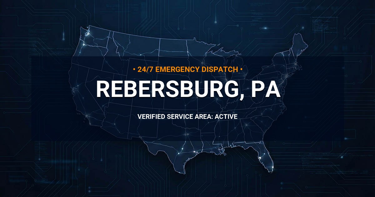 Emergency Plumbing Dispatch Map for Plumbing Services: Rebersburg, PA