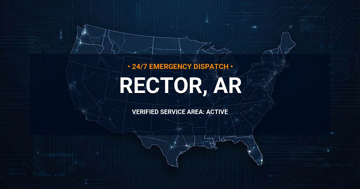 Emergency Plumbing Dispatch Map for Plumbing Services: Rector, AR