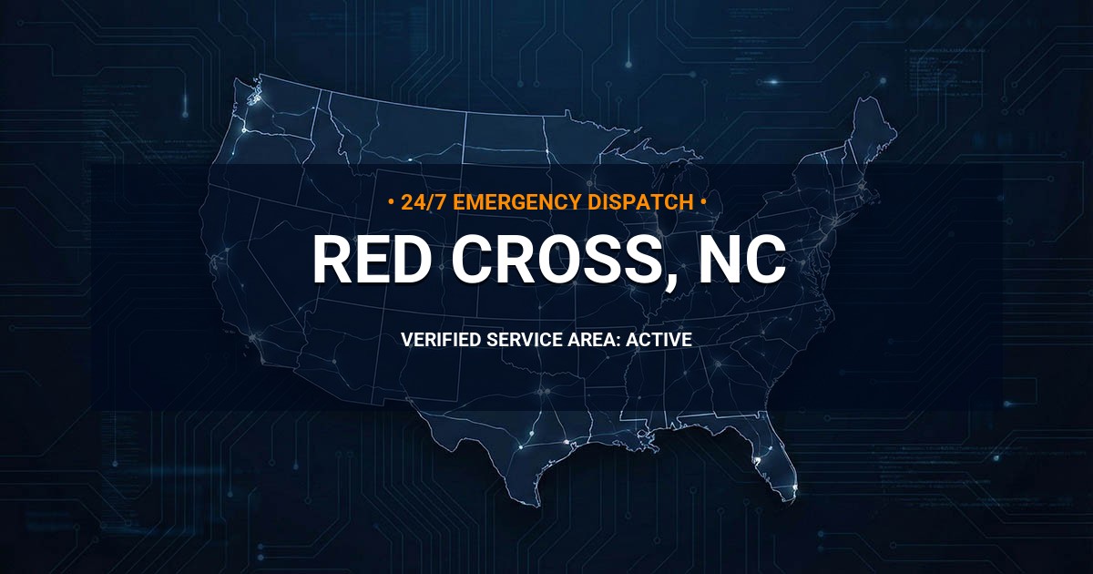 Emergency Plumbing Dispatch Map for Plumbing Services: Red Cross, NC