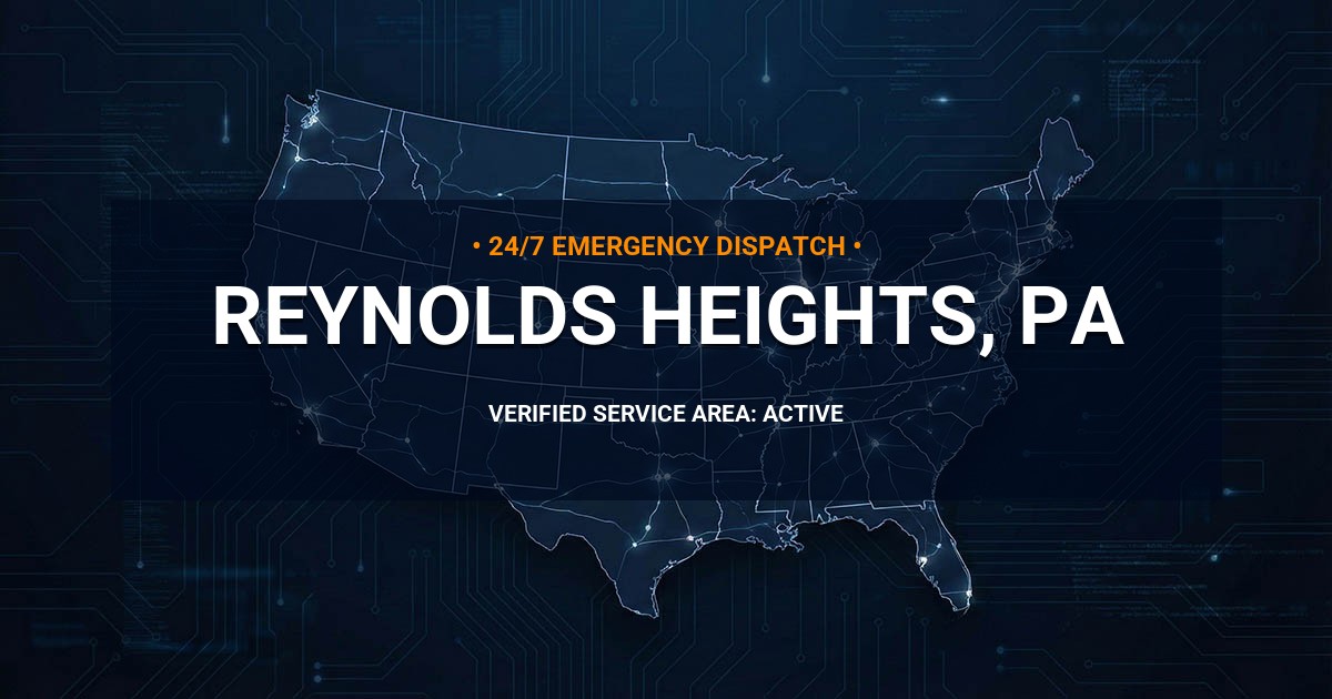 Emergency Plumbing Dispatch Map for Plumbing Services: Reynolds Heights, PA